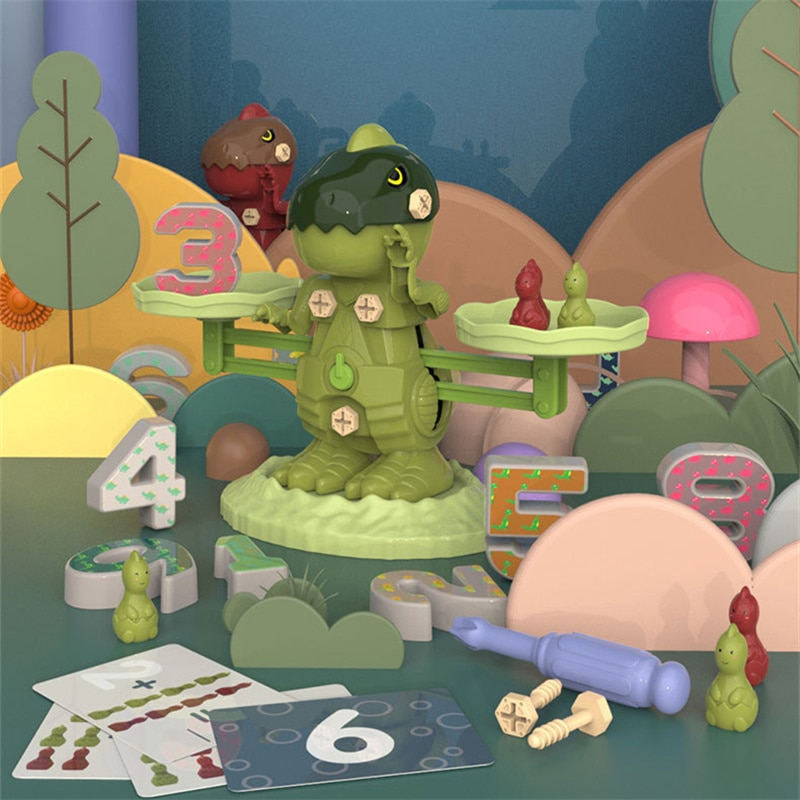 Équilibre Dinosaure - Jeu de maths pour enfants