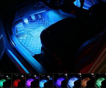 Bande lumineuse de voiture à LED RVB 7 couleurs Télécommande musicale