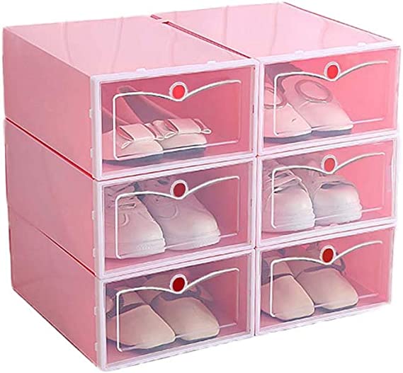 4 paquets de stockage de chaussures transparents en vrac