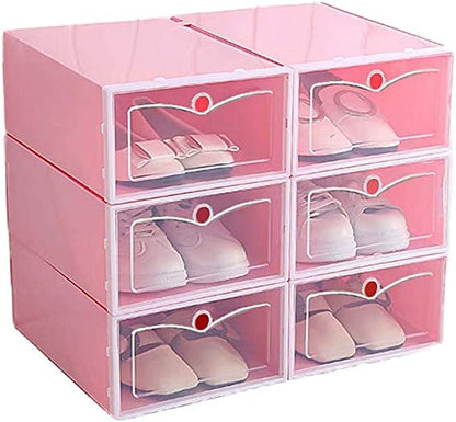4 paquets de stockage de chaussures transparents en vrac