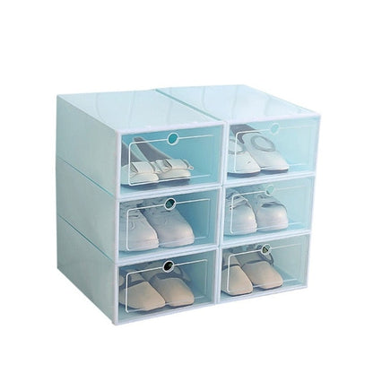 4 paquets de stockage de chaussures transparents en vrac